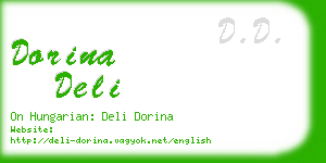 dorina deli business card